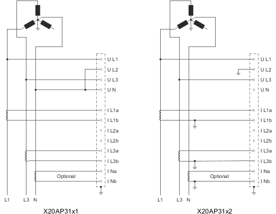 PLC-X20系列_模拟输入模块_10.X20(c)AP31xx_1.产品简介_不同网络配置的典型连接示例_files_x20ap31x1_anschlussbsp_5_netz_e